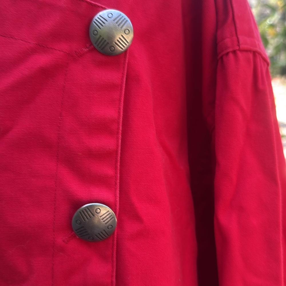 Scully NWOT Classic Bib Western Calvary Red Heavy Duty Cotton Button up sz XXL! - Picture 3 of 13
